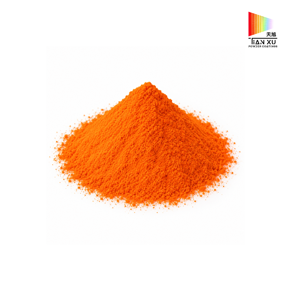 TIANXU orange heavy-metal-free epoxy polyester powder coating
