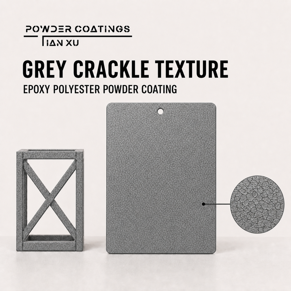 TIANXU Grey Crackle Texture epoxy polyester powder coating - product view 1