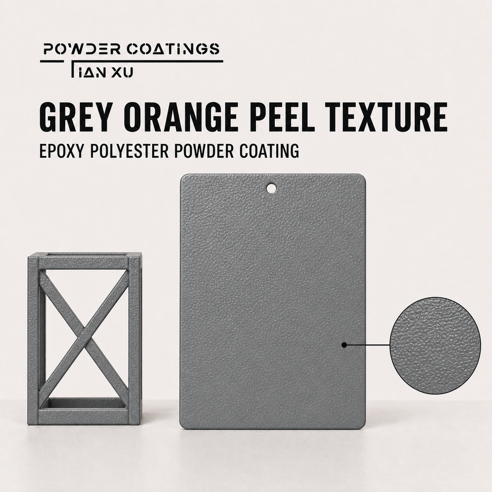 TIANXU Grey Orange Orange Peel epoxy polyester powder coating - product view 1