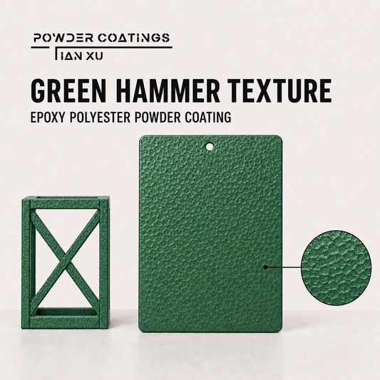 TIANXU green hammer texture epoxy polyester powder coating - product view 1