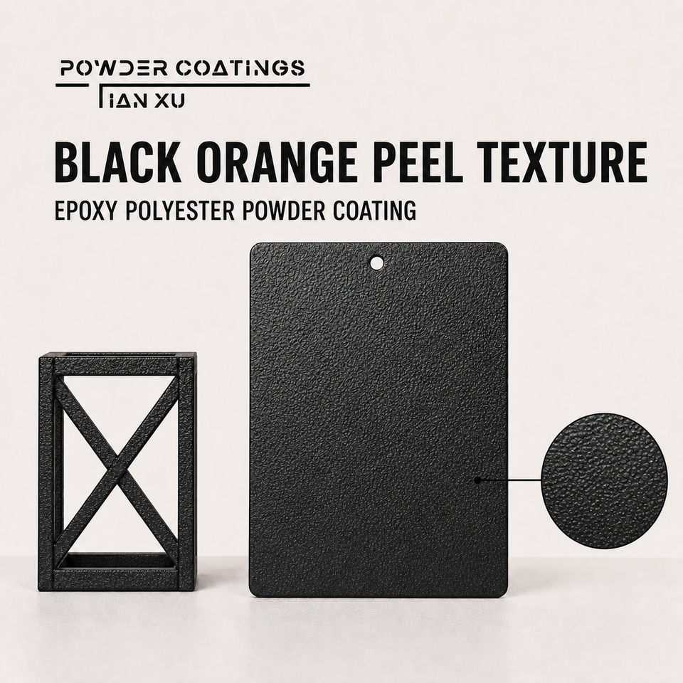 TIANXU black orange peel texture epoxy polyester powder coating - product view 1
