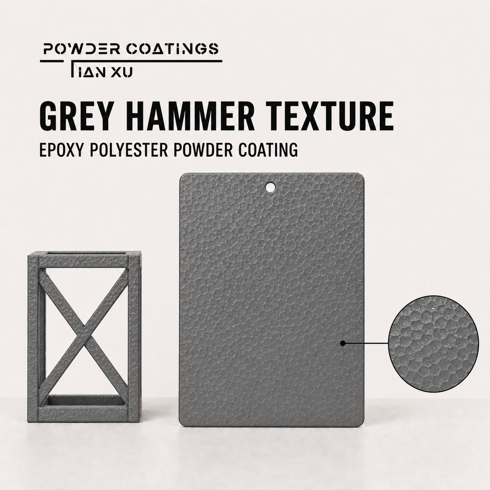 TIANXU grey hammer texture epoxy polyester powder coating - product view 1