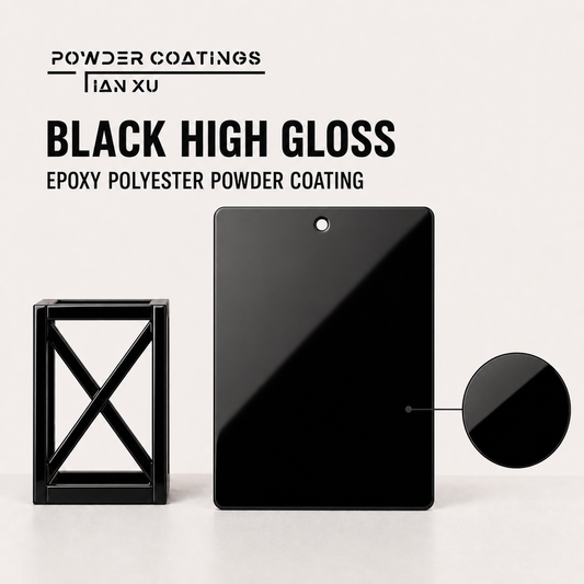 TIANXU black high gloss epoxy polyester powder coating - product view 1