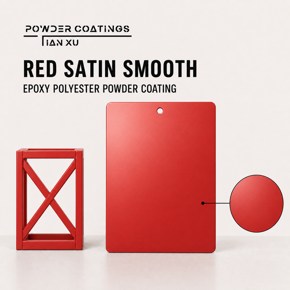 TIANXU red satin smooth epoxy polyester powder coating - product view 1