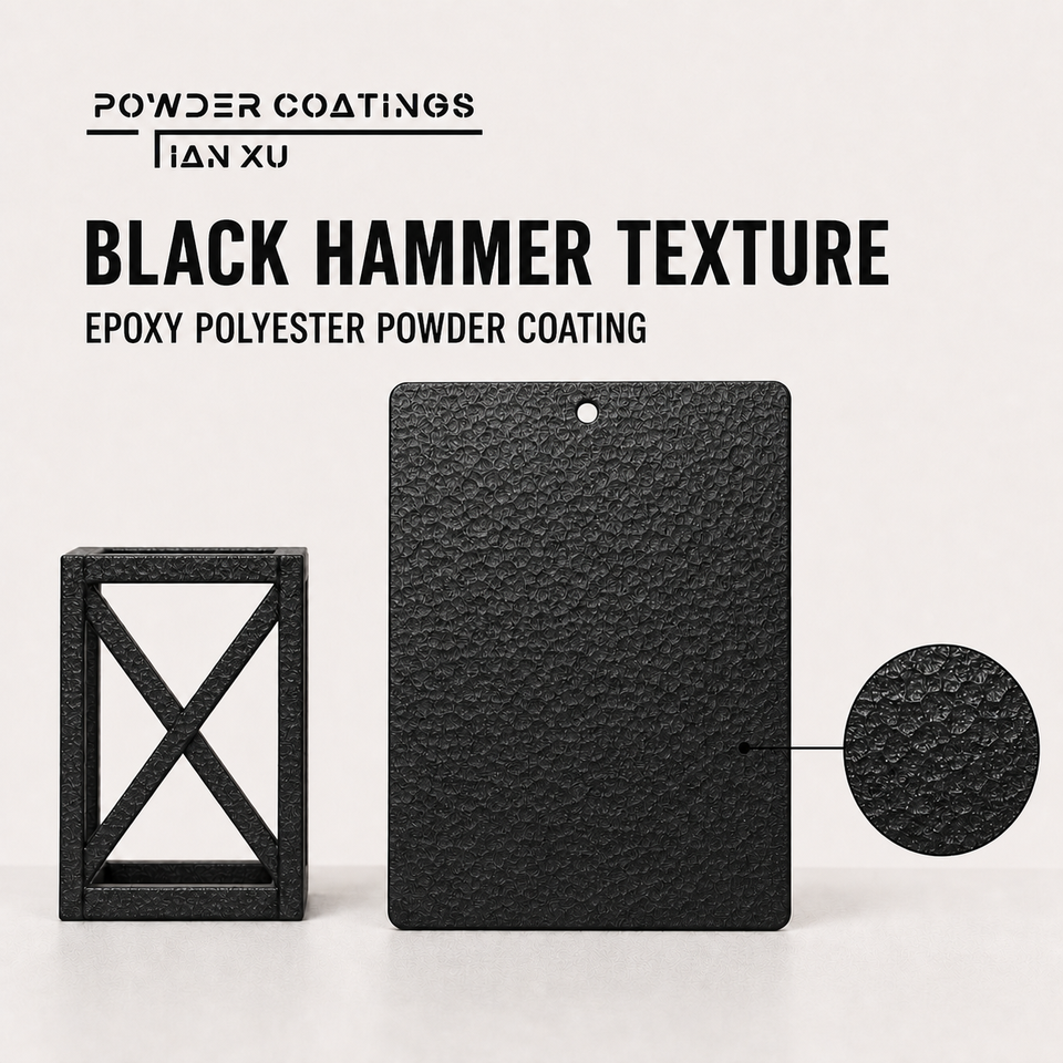 TIANXU black hammer texture epoxy polyester powder coating - product view 1