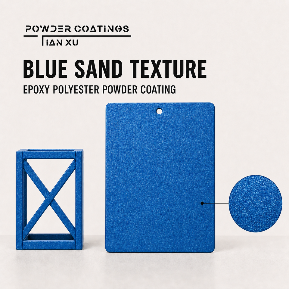 TIANXU blue sand texture epoxy polyester powder coating - product view 1