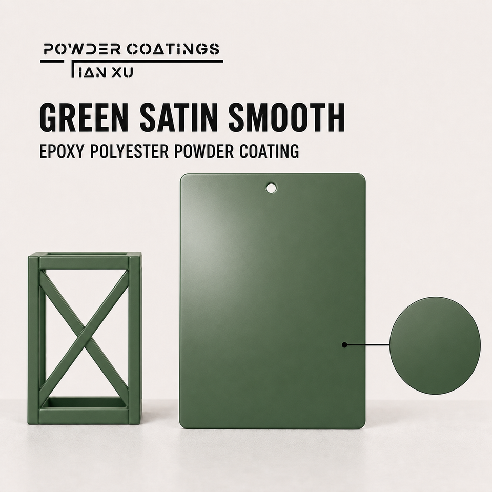 TIANXU green satin smooth epoxy polyester powder coating - product view 1