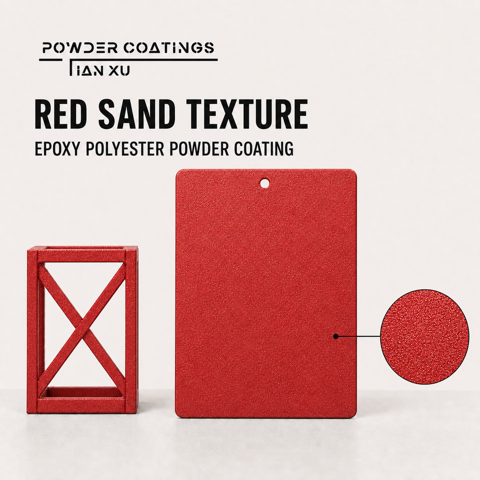 TIANXU red sand texture epoxy polyester powder coating - product view 1