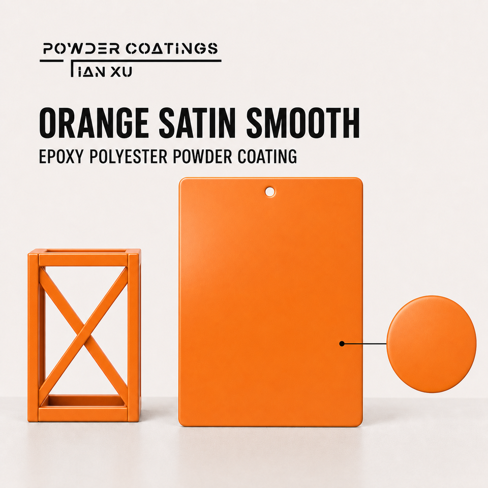 TIANXU orange satin smooth epoxy polyester powder coating - product view 1
