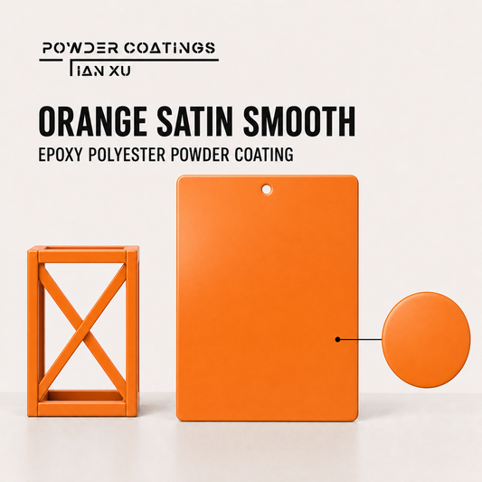 TIANXU orange satin smooth epoxy polyester powder coating - product view 1