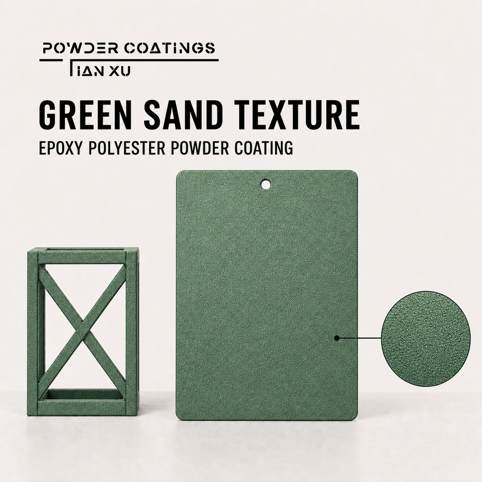 TIANXU green sand texture epoxy polyester powder coating - product view 1