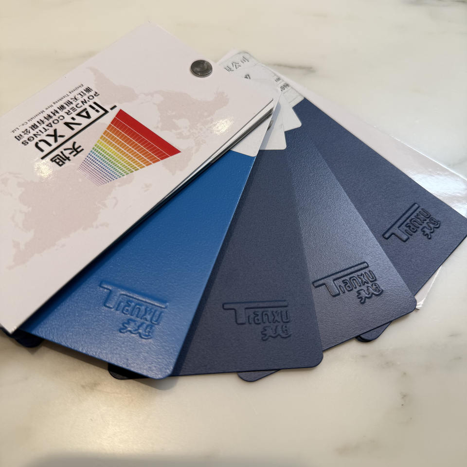 TIANXU blue orange peel texture epoxy polyester powder coating - product view 5