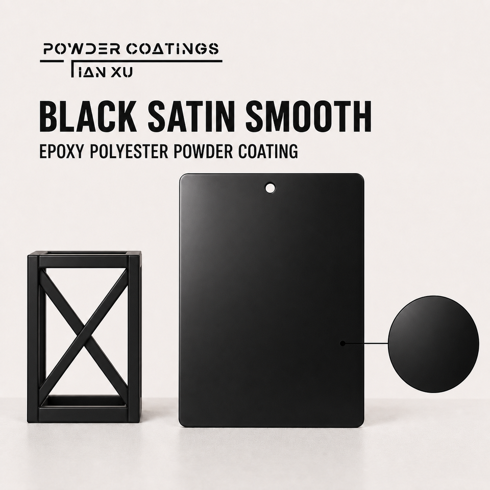 TIANXU black satin smooth epoxy polyester powder coating - product view 1
