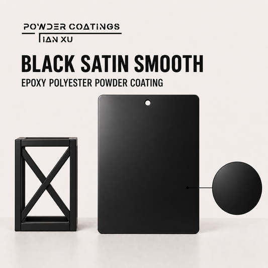 TIANXU black satin smooth epoxy polyester powder coating - product view 1