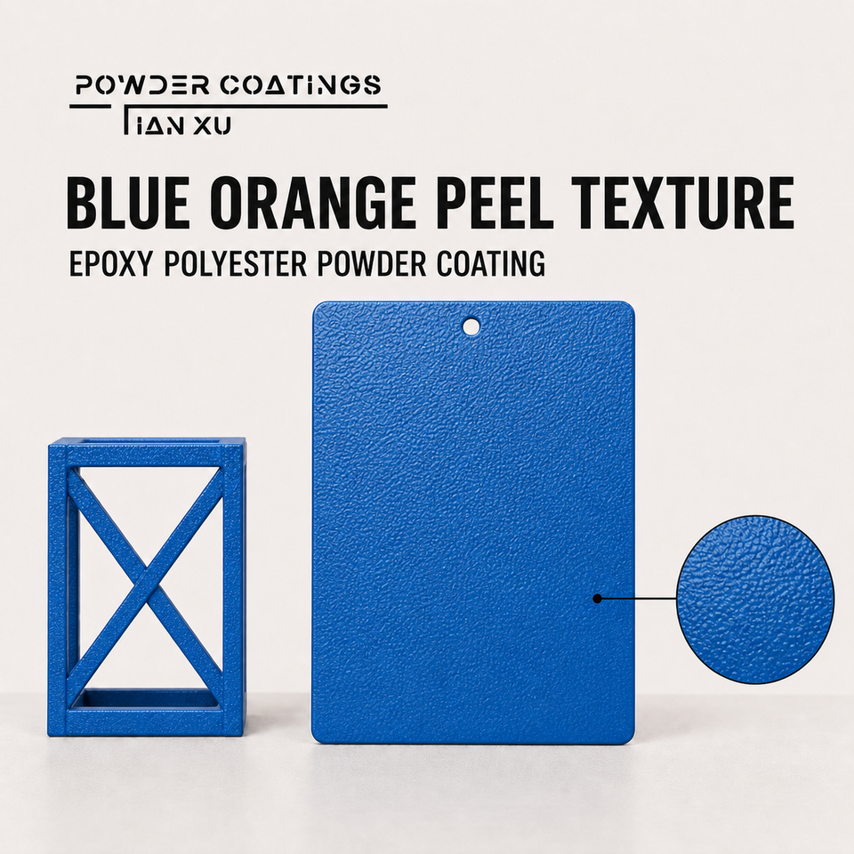TIANXU blue orange peel texture epoxy polyester powder coating - product view 1