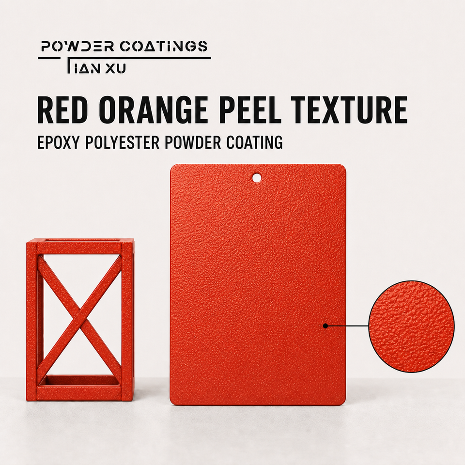 TIANXU Red Orange Orange Peel epoxy polyester powder coating - product view 1
