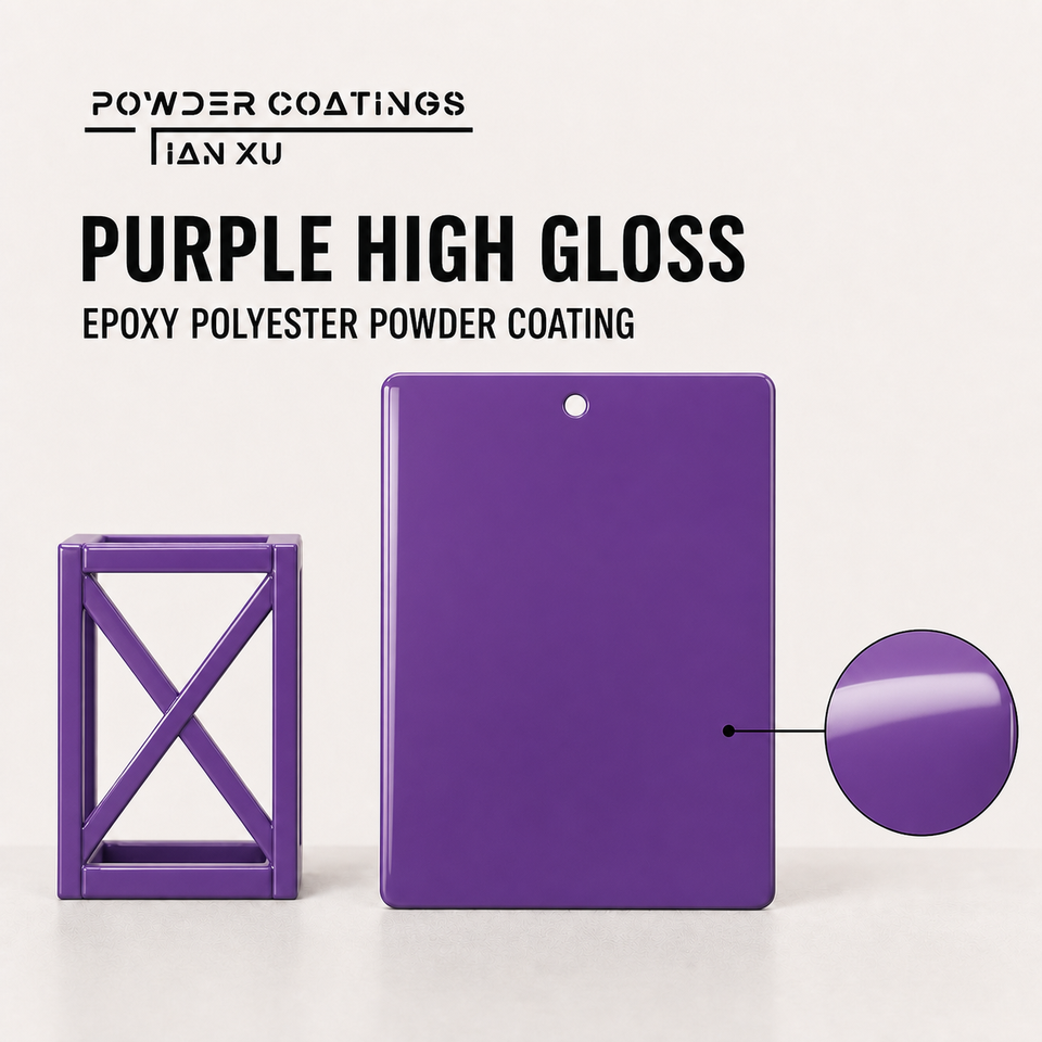 TIANXU purple high gloss epoxy polyester powder coating - product view 1