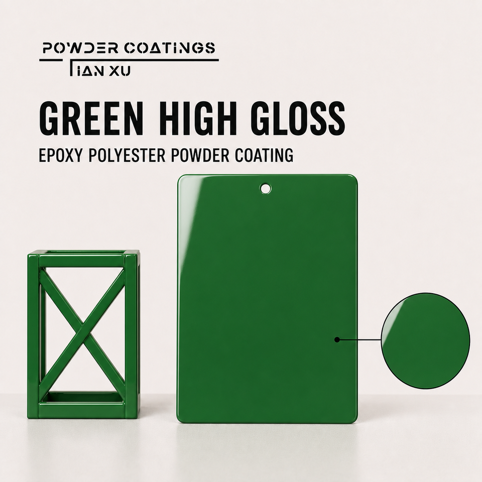 TIANXU green high gloss epoxy polyester powder coating - product view 1