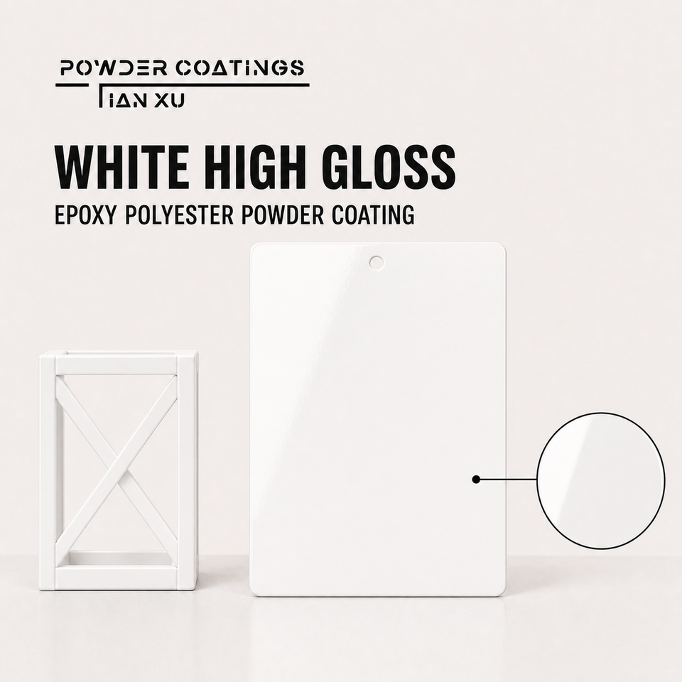 TIANXU white high gloss epoxy polyester powder coating - product view 1