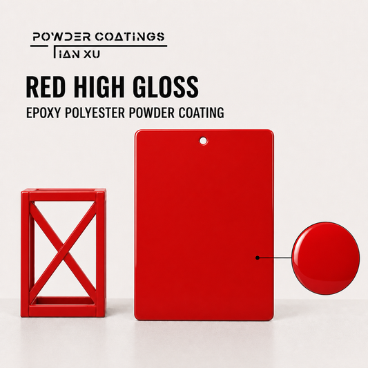 TIANXU red high gloss epoxy polyester powder coating - product view 1