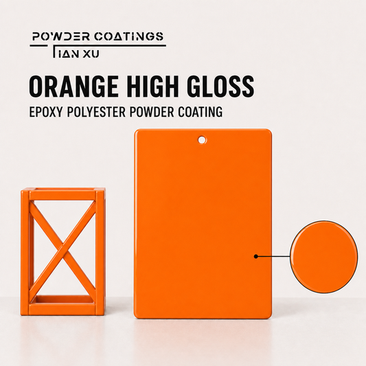 TIANXU orange high gloss epoxy polyester powder coating - product view 1