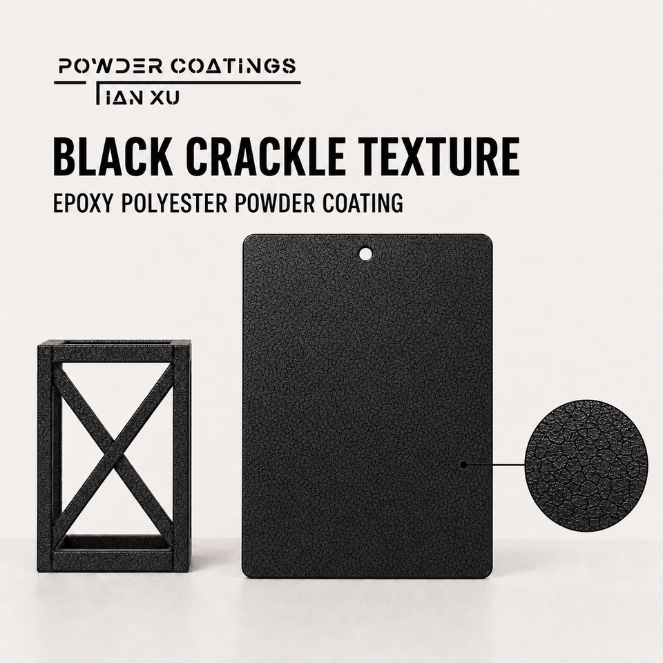 TIANXU Black Crackle Texture epoxy polyester powder coating - product view 1