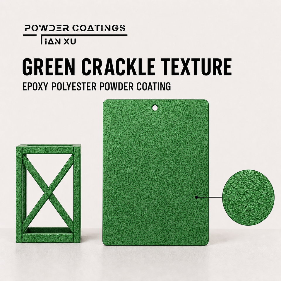TIANXU Green Crackle Texture epoxy polyester powder coating - product view 1