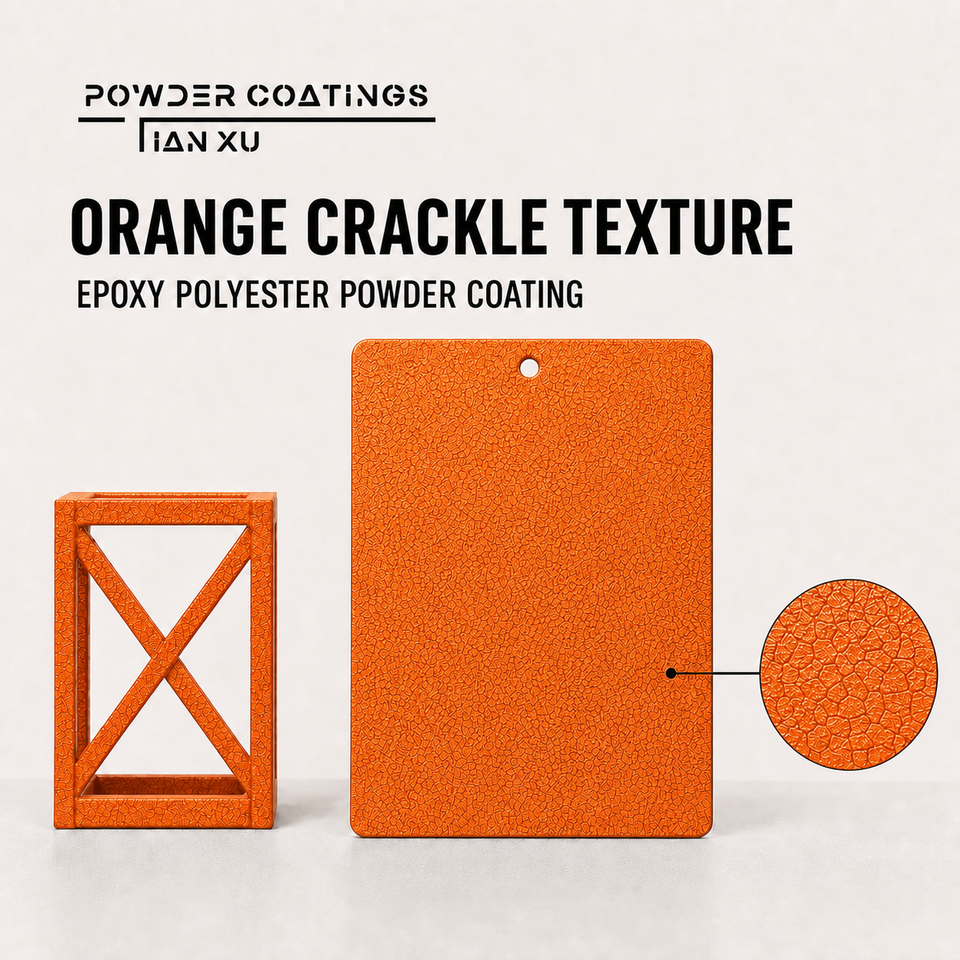 TIANXU Orange Crackle Texture epoxy polyester powder coating - product view 1