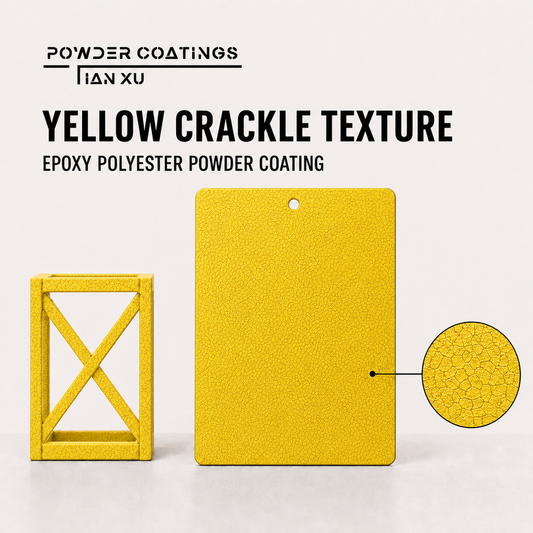 TIANXU Yellow Crackle Texture epoxy polyester powder coating - product view 1