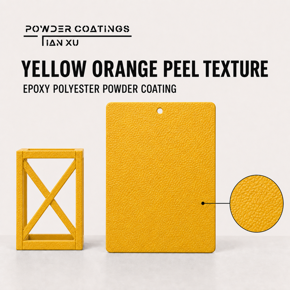 TIANXU Yellow Orange Orange Peel epoxy polyester powder coating - product view 1
